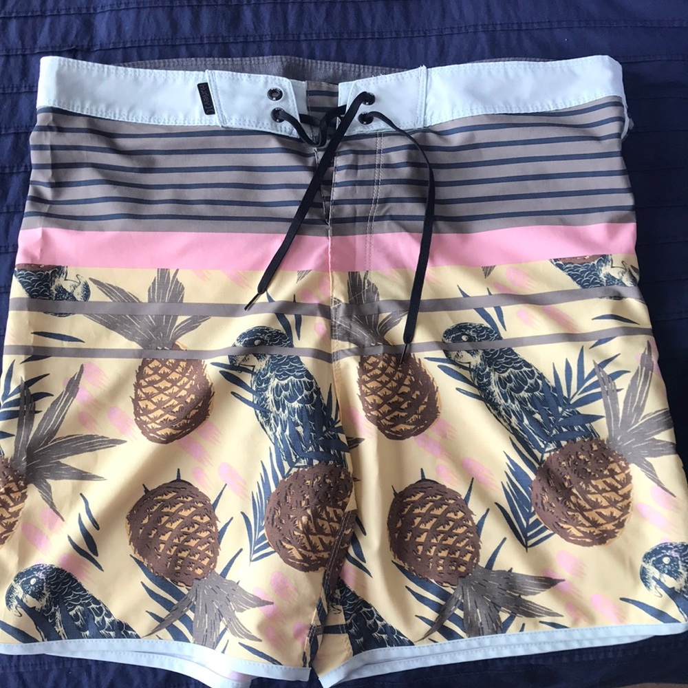 Hurley swim shorts.